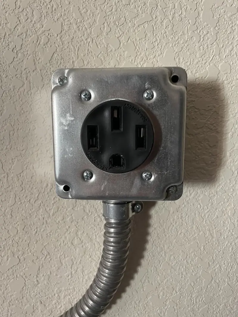 NEMA 14-50 outlet installed for Smart Home Electrical in Caledonia